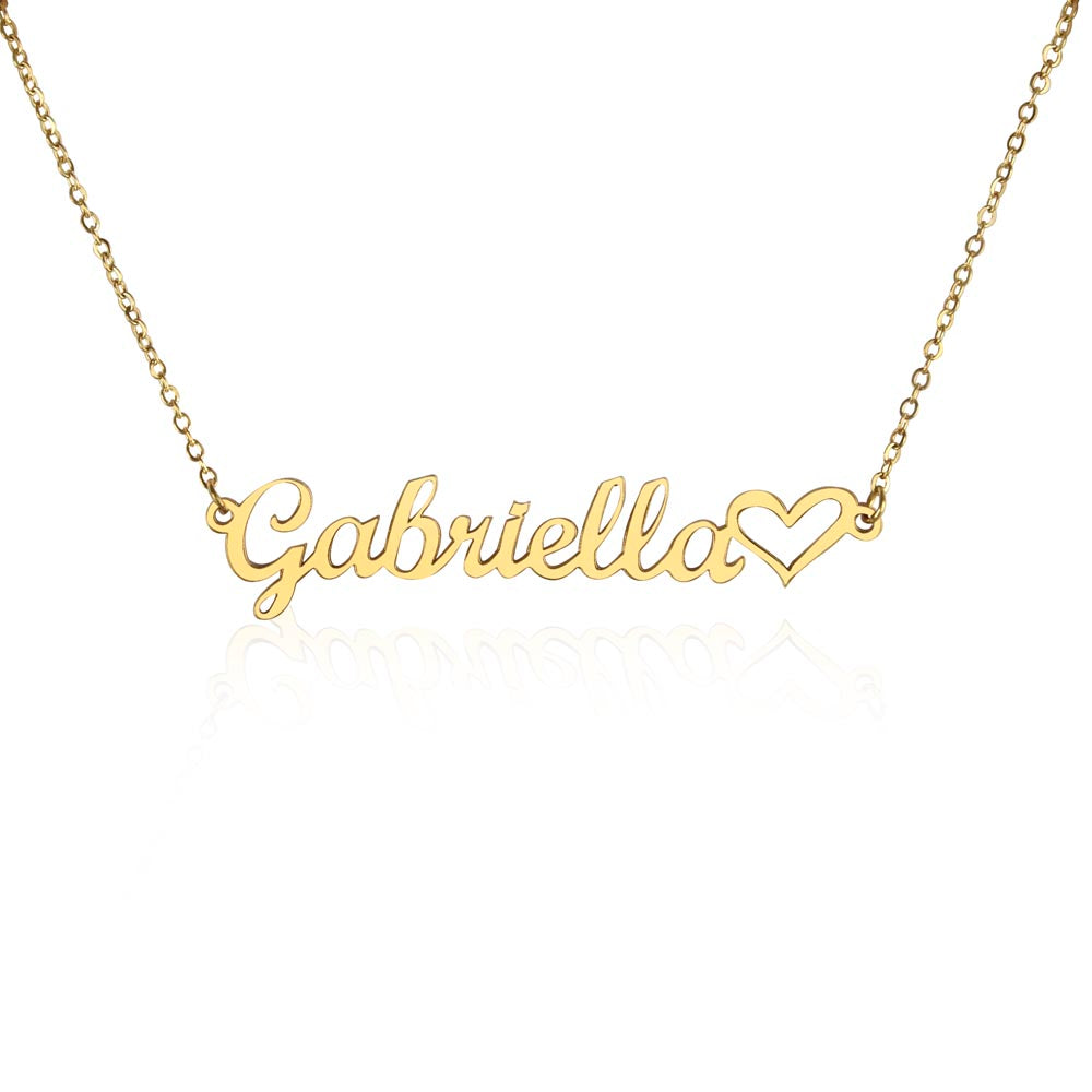 Personalized Name Necklace With Heart
