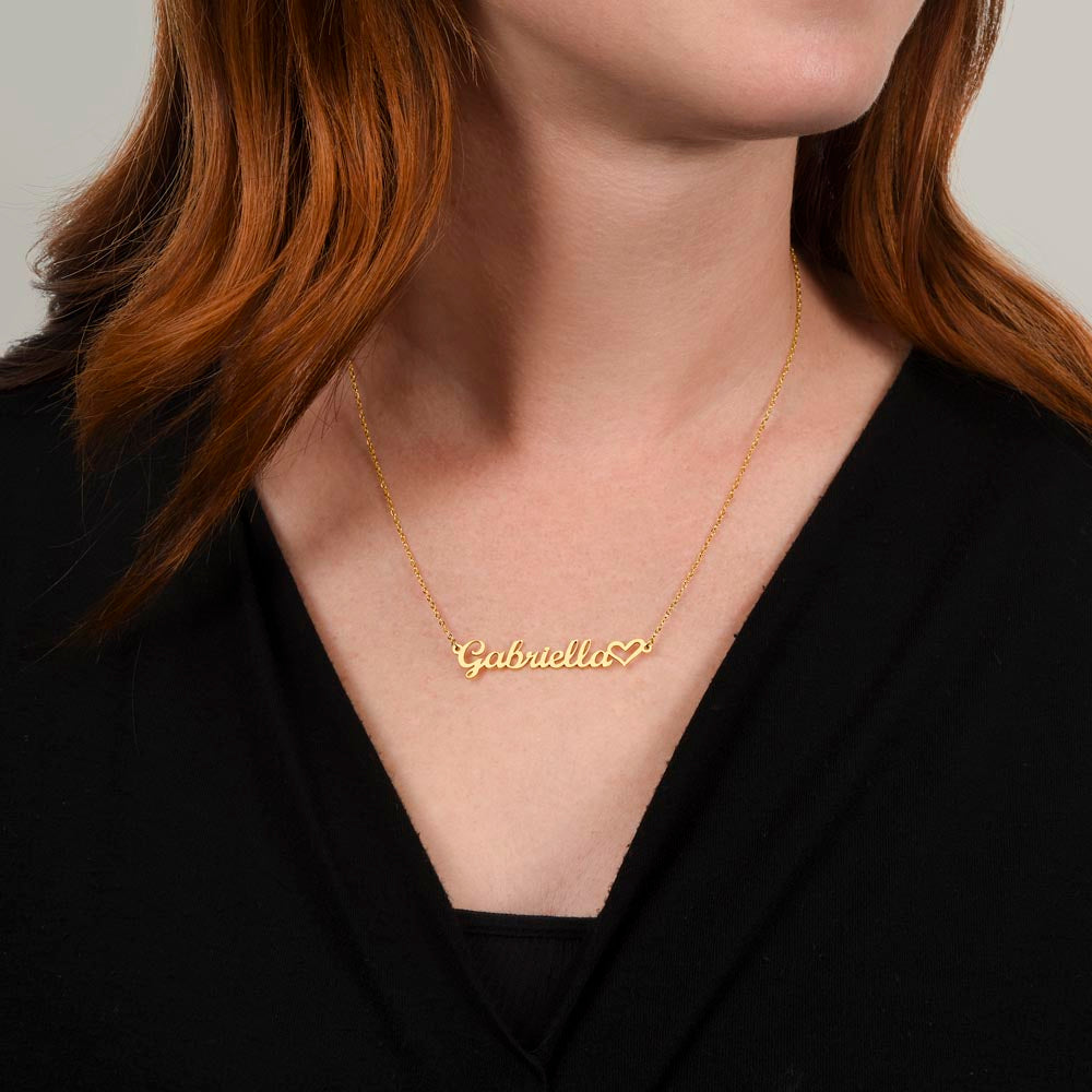 Personalized Name Necklace With Heart