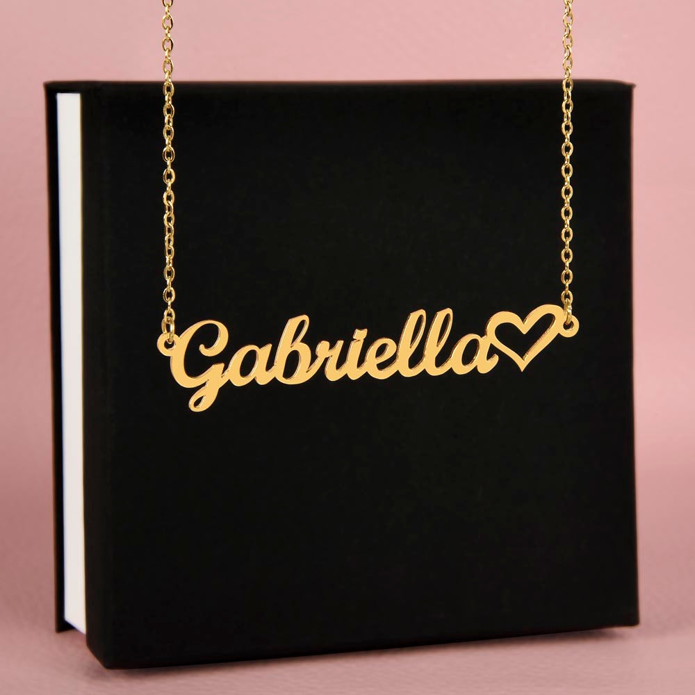 Personalized Name Necklace With Heart