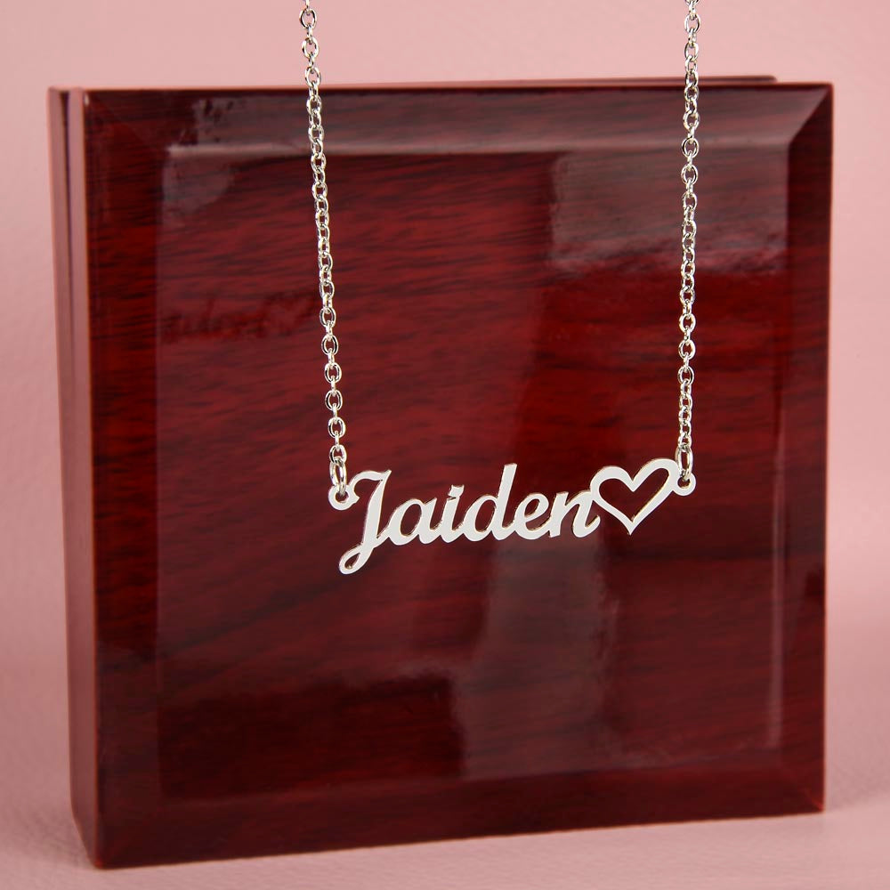 Personalized Name Necklace With Heart