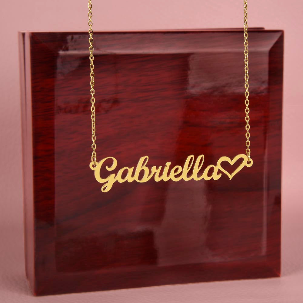 Personalized Name Necklace With Heart