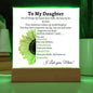 To My Daughter | Sunflower Square Acrylic Plaque From Mom