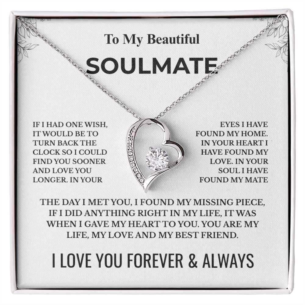 To My Beautiful Soulmate - Forever Love Necklace