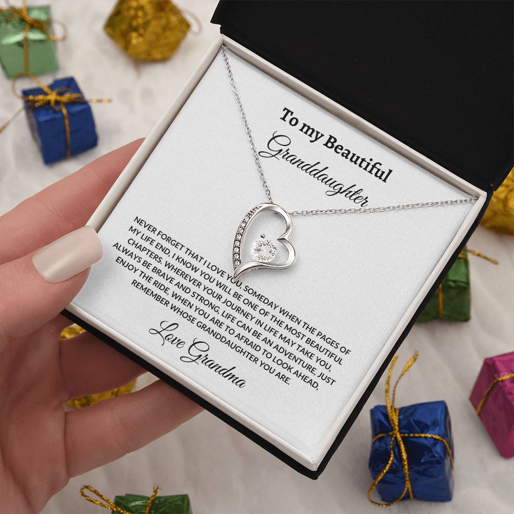 To My Granddaughter Forever Love Necklace