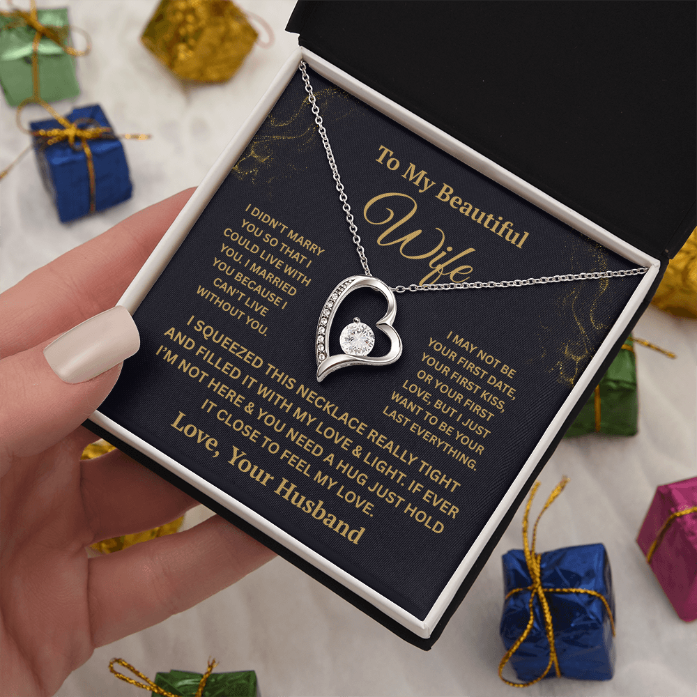 To My Beautiful Wife Forever Love Necklace