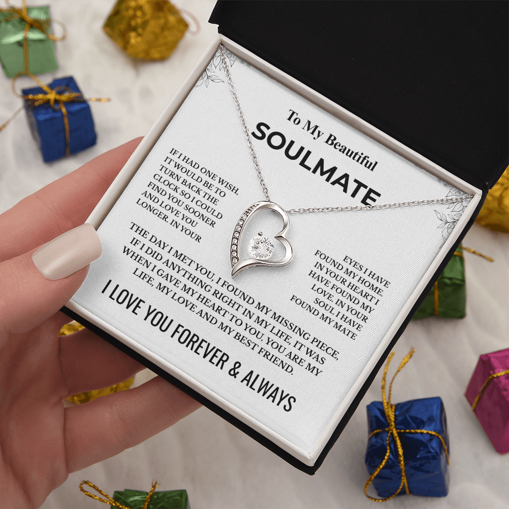 To My Beautiful Soulmate - Forever Love Necklace