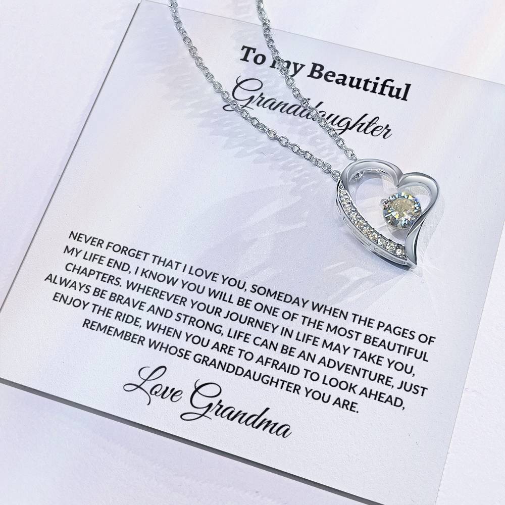 To My Granddaughter Forever Love Necklace