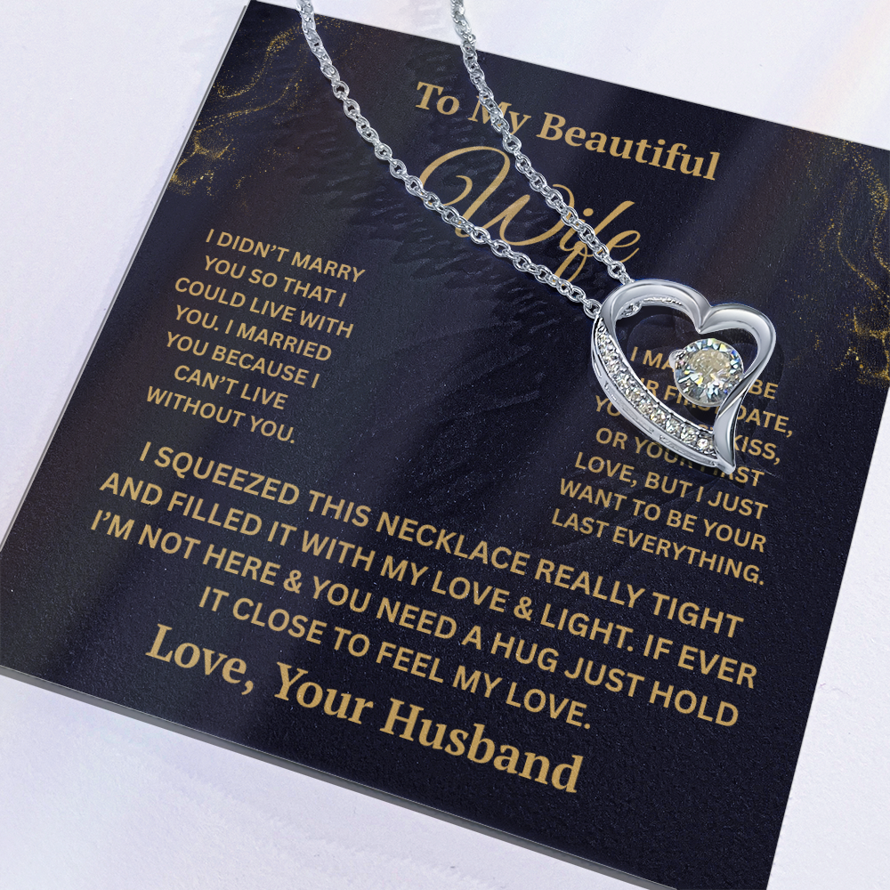 To My Beautiful Wife Forever Love Necklace