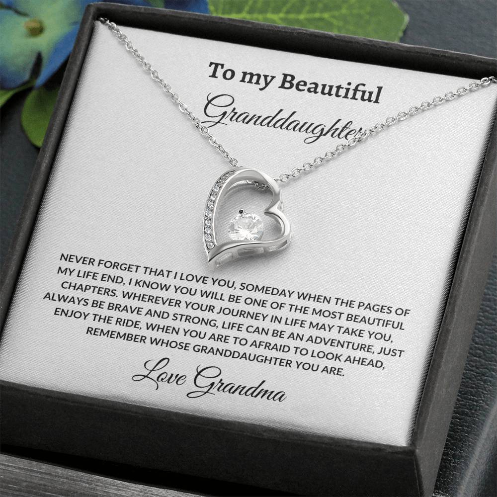 To My Granddaughter Forever Love Necklace
