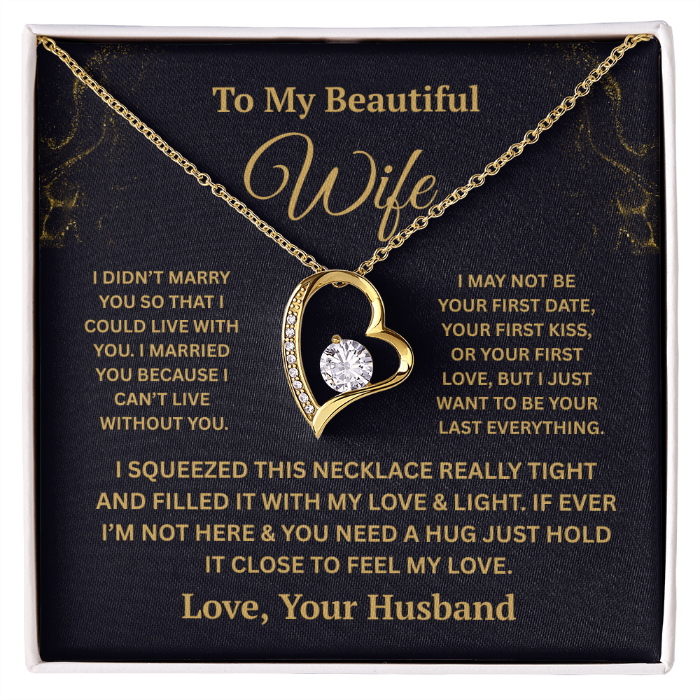 To My Beautiful Wife Forever Love Necklace
