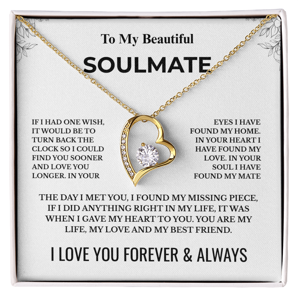 To My Beautiful Soulmate - Forever Love Necklace