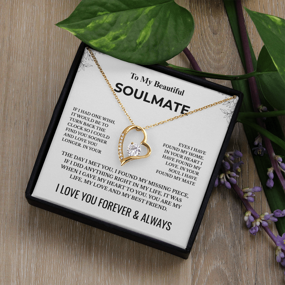 To My Beautiful Soulmate - Forever Love Necklace