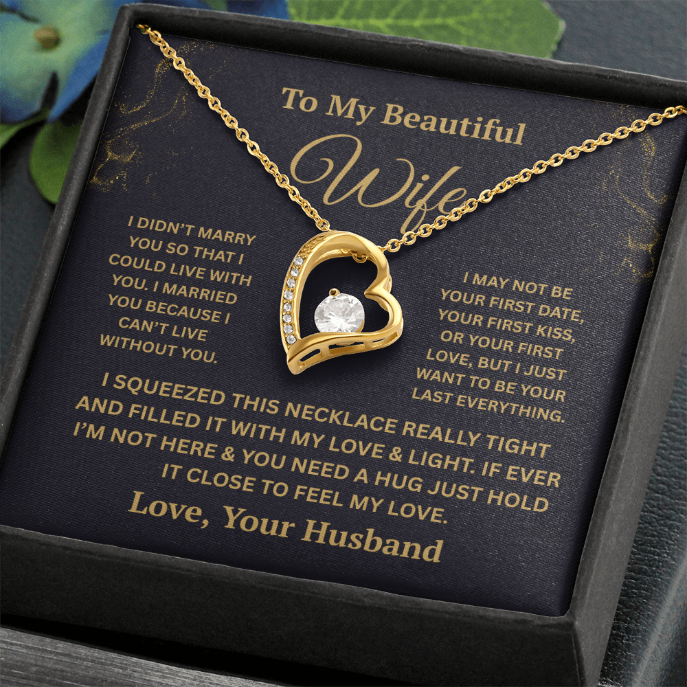 To My Beautiful Wife Forever Love Necklace