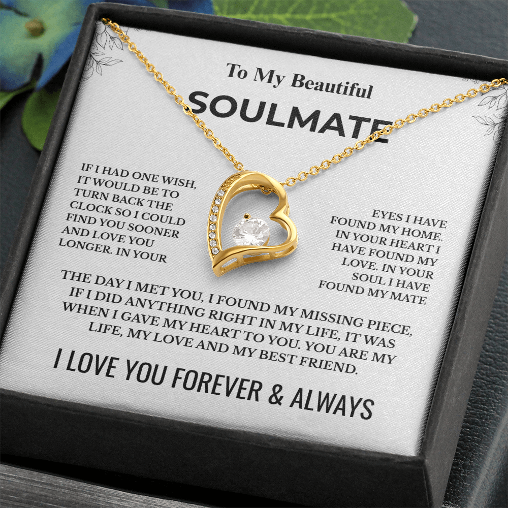 To My Beautiful Soulmate - Forever Love Necklace