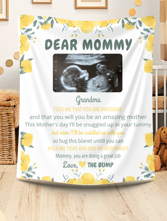 Dear Mommy Cozy Plush Fleece Blanket - 50x60
