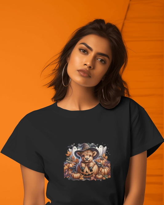 Highland Cow Halloween T Shirt