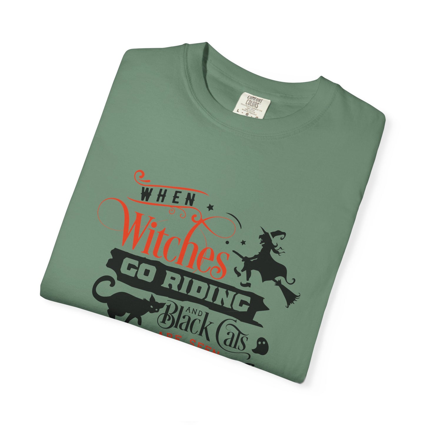 Halloween Witches T-Shirt, Spooky Tee, Unisex Graphic Shirt, Perfect for Fall Celebrations, Cat Lovers Gift, Witchy Apparel