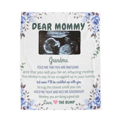 Plush Blanket for Mommy - 'Dear Mommy' Design