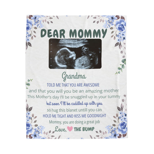 Plush Blanket for Mommy - 'Dear Mommy' Design