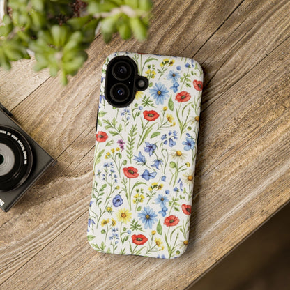 Floral Phone Case, Bohemian Style Tough Case, Nature Inspired Phone Cover, Gift for Her, Summer Vibes