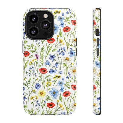 Floral Phone Case, Bohemian Style Tough Case, Nature Inspired Phone Cover, Gift for Her, Summer Vibes