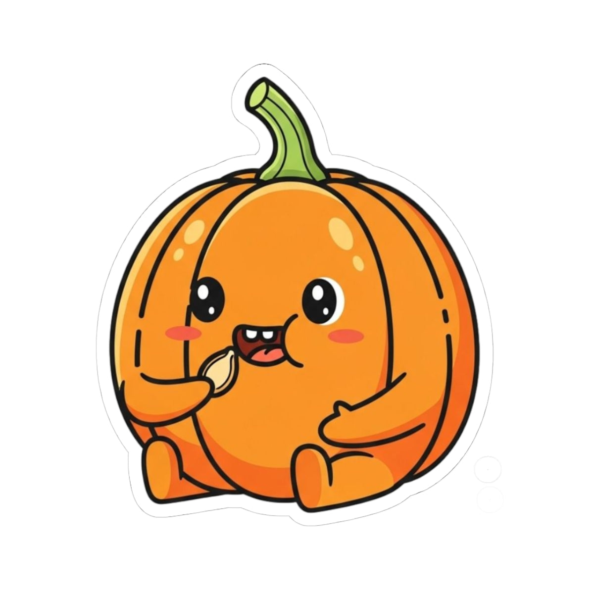 Cute Pumpkin Kiss-Cut Stickers | Fall Decor, Laptop Decal, Halloween Gift, Cute Autumn Sticker, Kids Room Decor