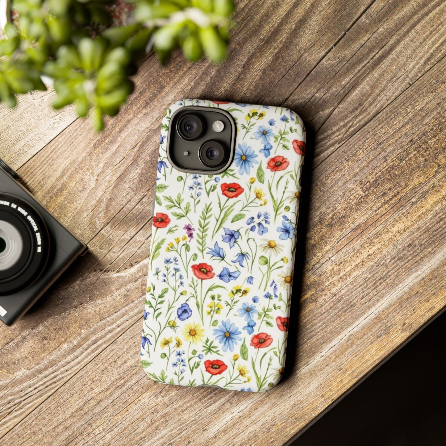 Floral Phone Case, Bohemian Style Tough Case, Nature Inspired Phone Cover, Gift for Her, Summer Vibes