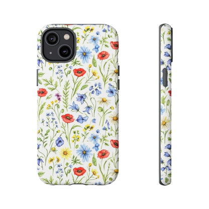 Floral Phone Case, Bohemian Style Tough Case, Nature Inspired Phone Cover, Gift for Her, Summer Vibes