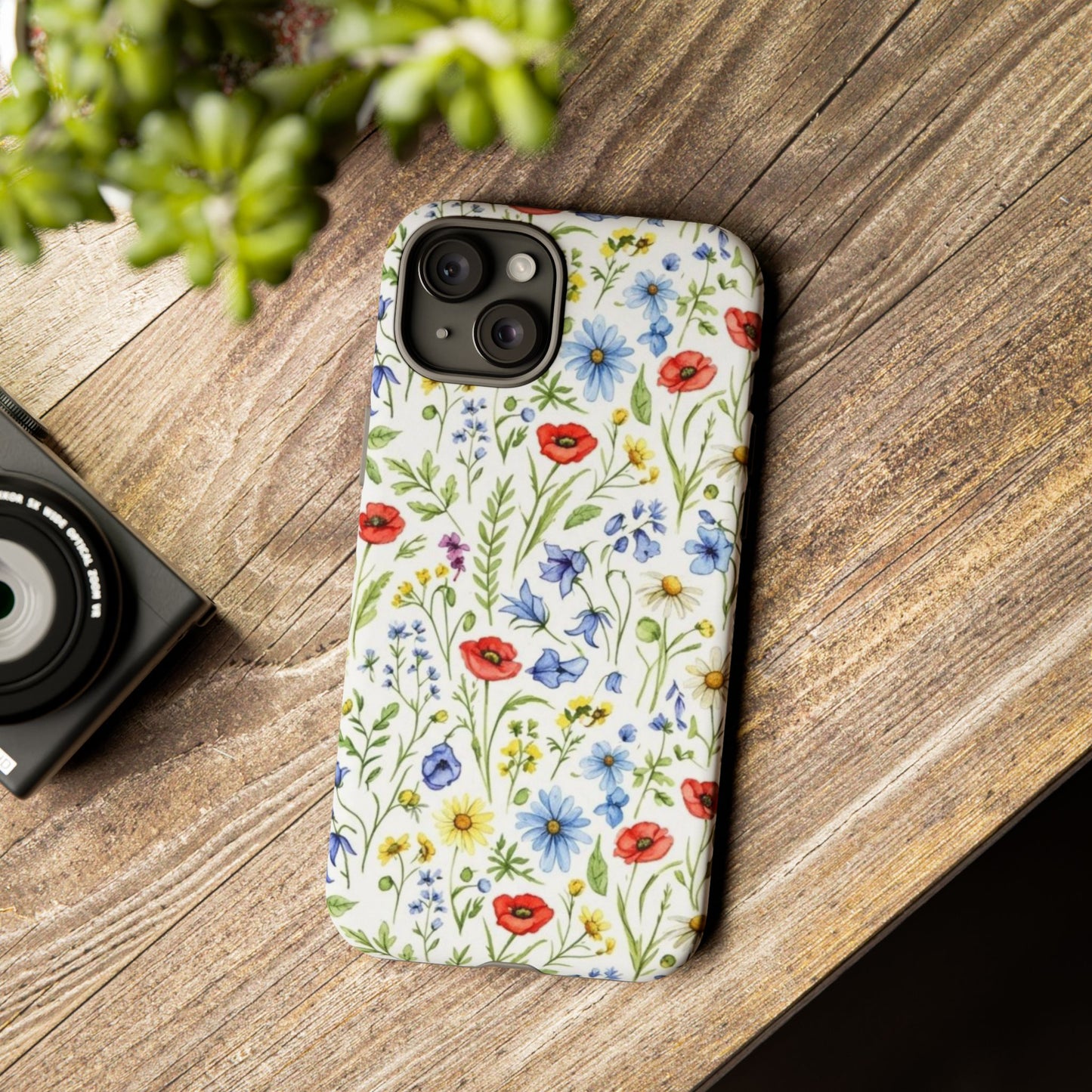 Floral Phone Case, Bohemian Style Tough Case, Nature Inspired Phone Cover, Gift for Her, Summer Vibes