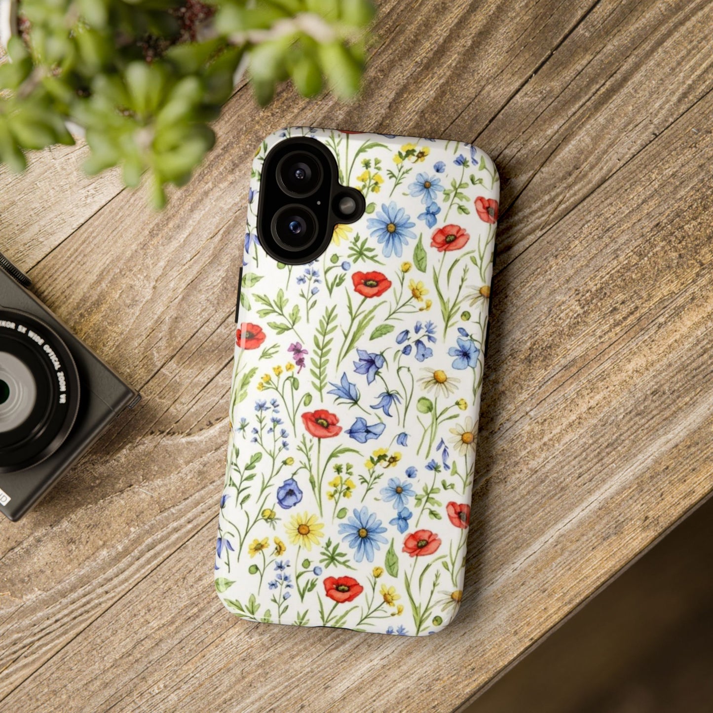 Floral Phone Case, Bohemian Style Tough Case, Nature Inspired Phone Cover, Gift for Her, Summer Vibes