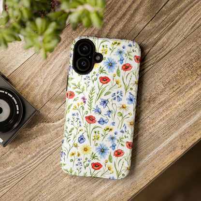 Floral Phone Case, Bohemian Style Tough Case, Nature Inspired Phone Cover, Gift for Her, Summer Vibes