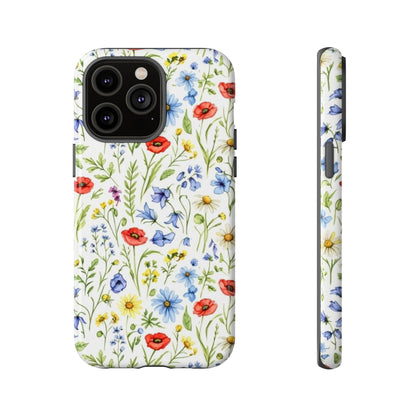 Floral Phone Case, Bohemian Style Tough Case, Nature Inspired Phone Cover, Gift for Her, Summer Vibes