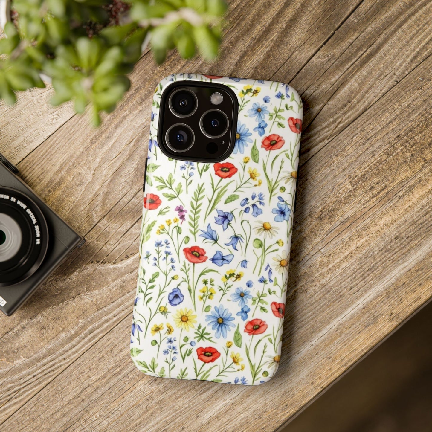 Floral Phone Case, Bohemian Style Tough Case, Nature Inspired Phone Cover, Gift for Her, Summer Vibes