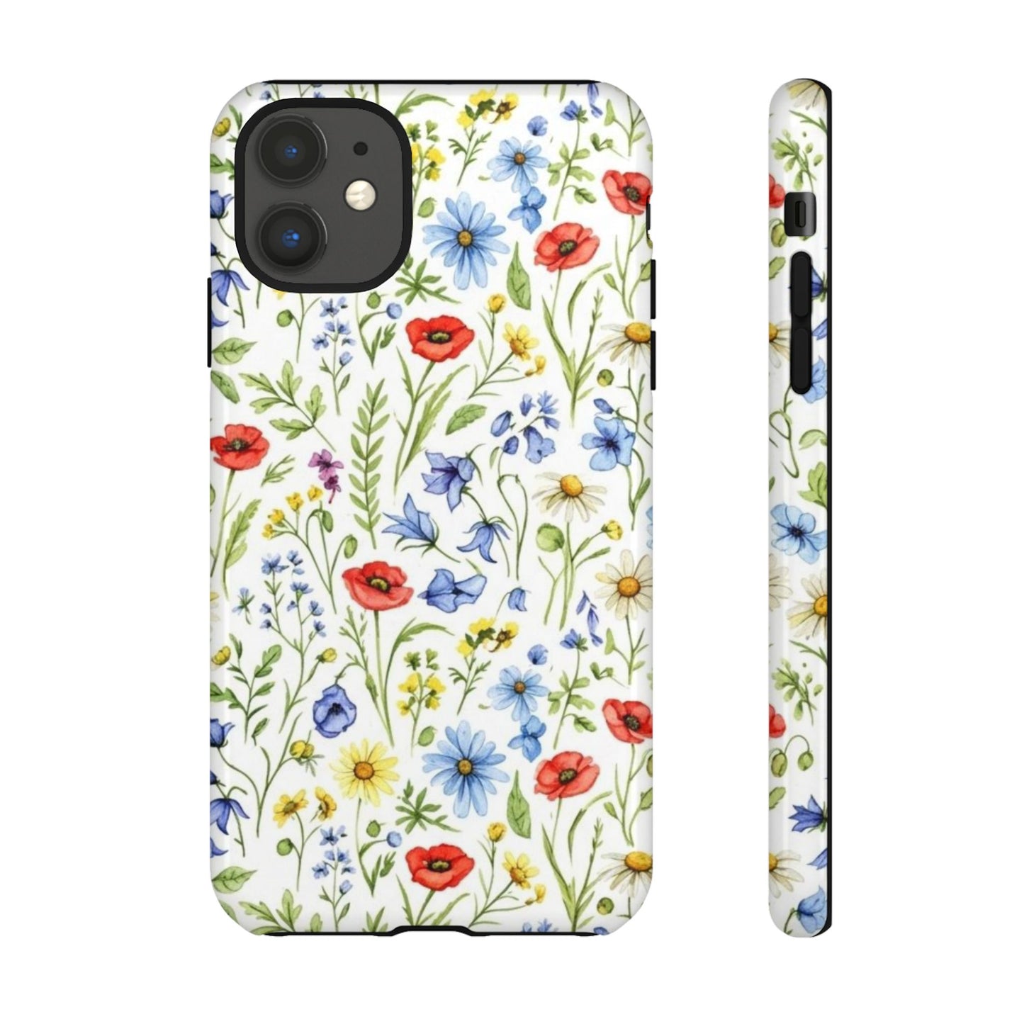 Floral Phone Case, Bohemian Style Tough Case, Nature Inspired Phone Cover, Gift for Her, Summer Vibes