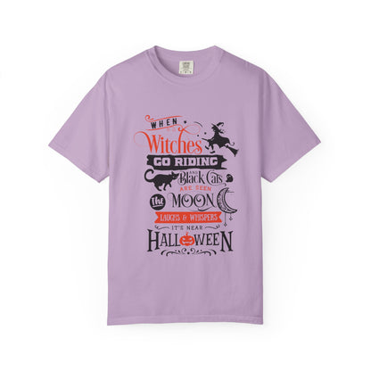 Halloween Witches T-Shirt, Spooky Tee, Unisex Graphic Shirt, Perfect for Fall Celebrations, Cat Lovers Gift, Witchy Apparel