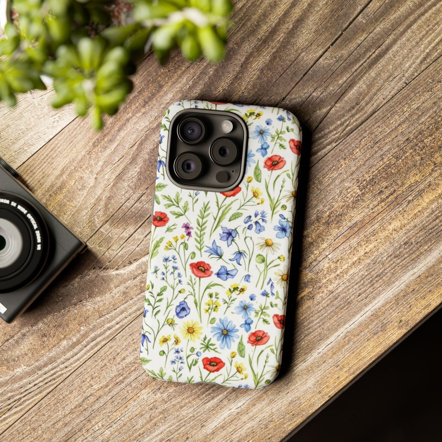Floral Phone Case, Bohemian Style Tough Case, Nature Inspired Phone Cover, Gift for Her, Summer Vibes