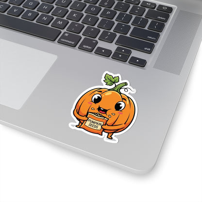 Adorable Pumpkin Seed Kiss-Cut Stickers | Cute Fall Decor, Laptop Stickers, Halloween Gifts, Nature Lovers, Gardening Enthusiasts