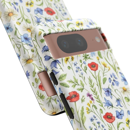 Floral Phone Case, Bohemian Style Tough Case, Nature Inspired Phone Cover, Gift for Her, Summer Vibes
