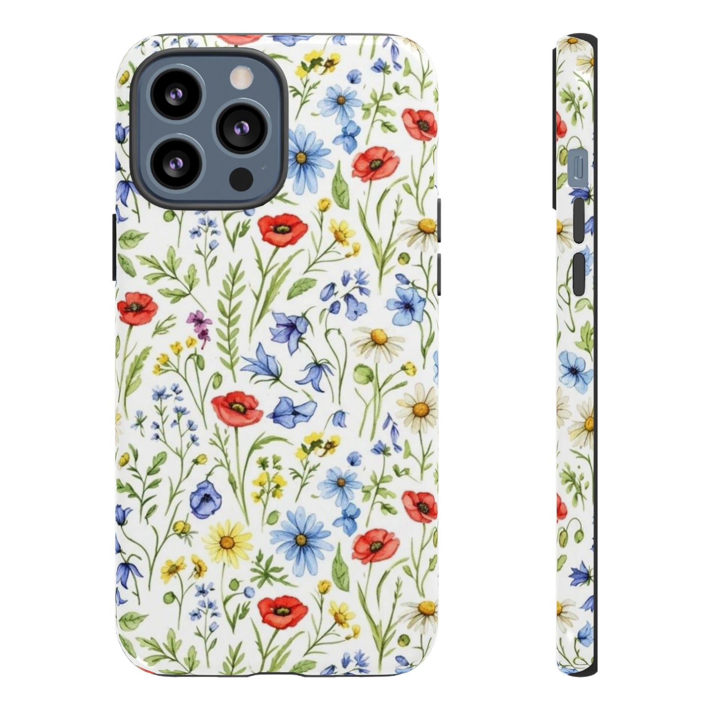 Floral Phone Case, Bohemian Style Tough Case, Nature Inspired Phone Cover, Gift for Her, Summer Vibes