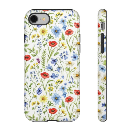 Floral Phone Case, Bohemian Style Tough Case, Nature Inspired Phone Cover, Gift for Her, Summer Vibes