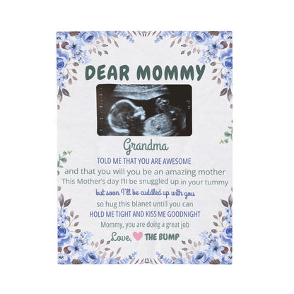 Velveteen Plush Blanket - Dear Mommy Personalized Gift for Expecting Moms