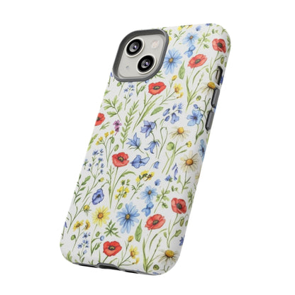 Floral Phone Case, Bohemian Style Tough Case, Nature Inspired Phone Cover, Gift for Her, Summer Vibes