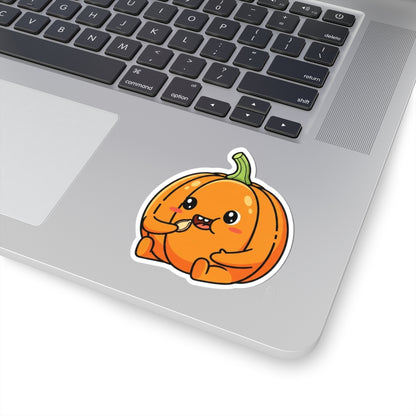 Cute Pumpkin Kiss-Cut Stickers | Fall Decor, Laptop Decal, Halloween Gift, Cute Autumn Sticker, Kids Room Decor