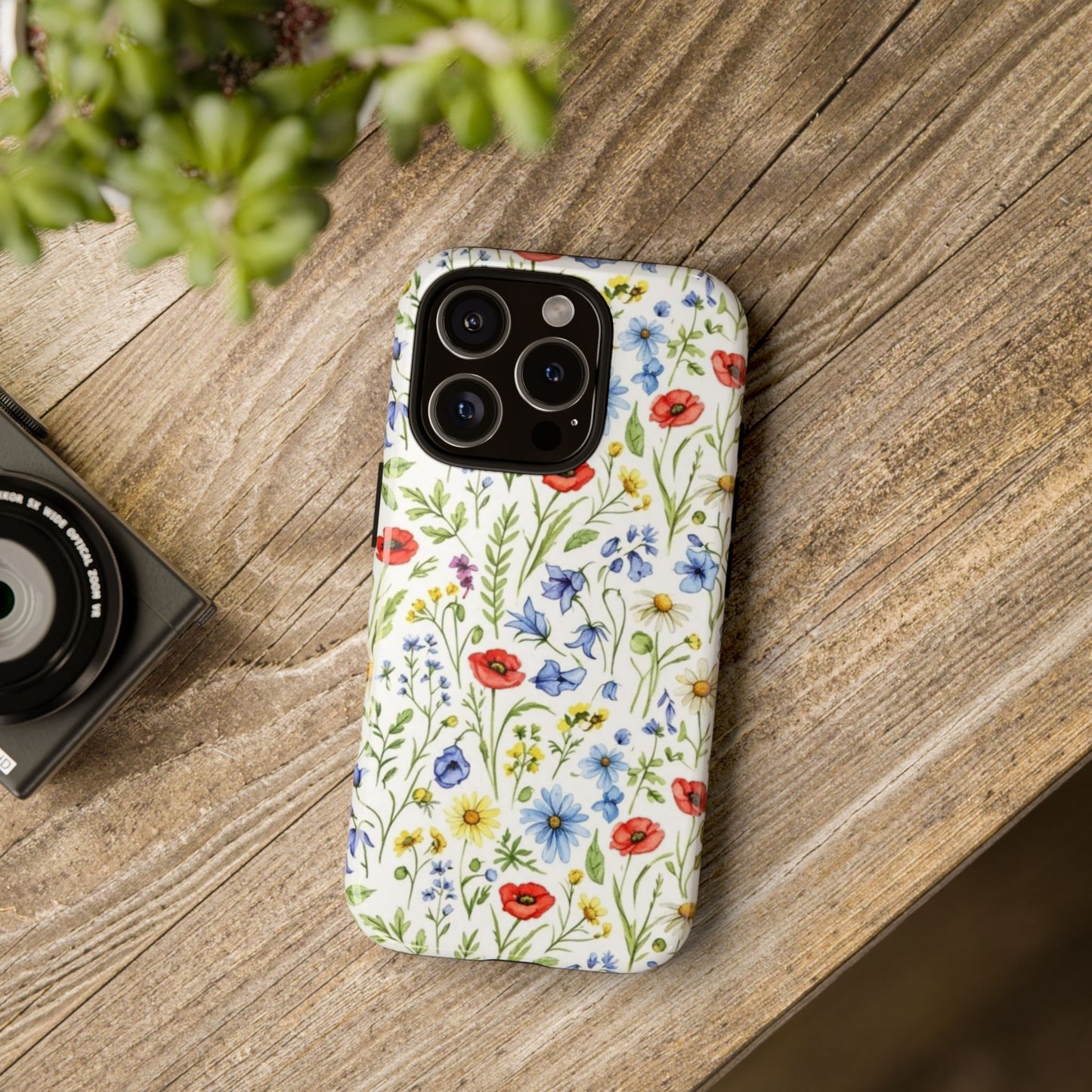Floral Phone Case, Bohemian Style Tough Case, Nature Inspired Phone Cover, Gift for Her, Summer Vibes