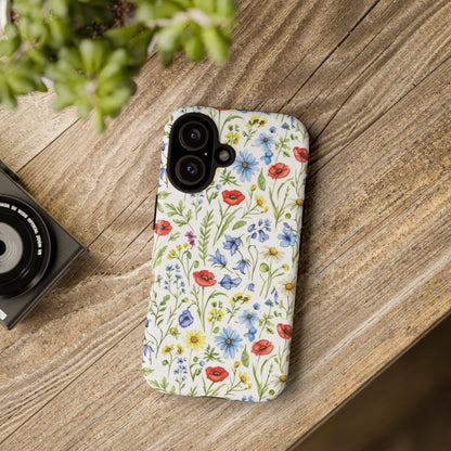 Floral Phone Case, Bohemian Style Tough Case, Nature Inspired Phone Cover, Gift for Her, Summer Vibes
