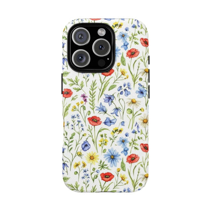 Floral Phone Case, Bohemian Style Tough Case, Nature Inspired Phone Cover, Gift for Her, Summer Vibes