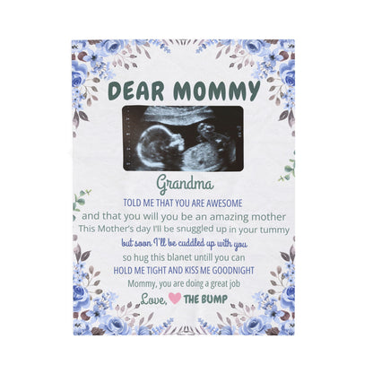 Personalized Velveteen Plush Blanket for Expecting Mothers