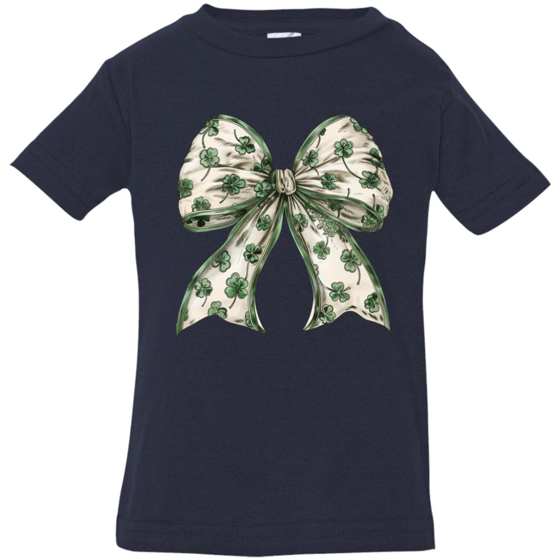 Retro Coquette St Patrick's Day Bow T-Shirt