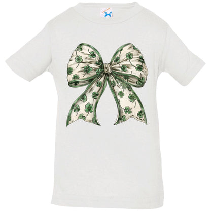 Retro Coquette St Patrick's Day Bow T-Shirt