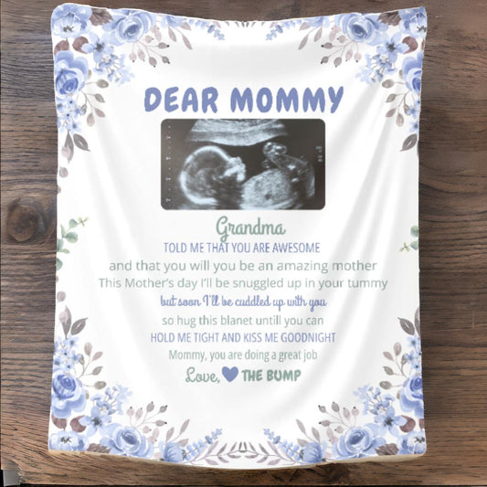 Personalized Velveteen Plush Blanket for Expecting Mothers